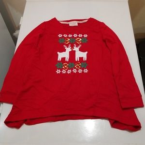 Girls S 6/6X Sharkbite long sleeve Reindeer Tee